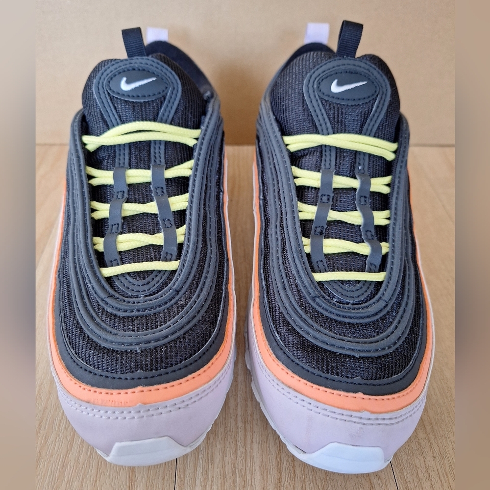 Nike By You Air Max 97’ - Woman Size 8.5 Black/Plum/Neon Orange [DJ3180-991]